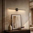 Modern Linear LED Wall Light Adjustable Metal Sconce for Bedroom & Hallway