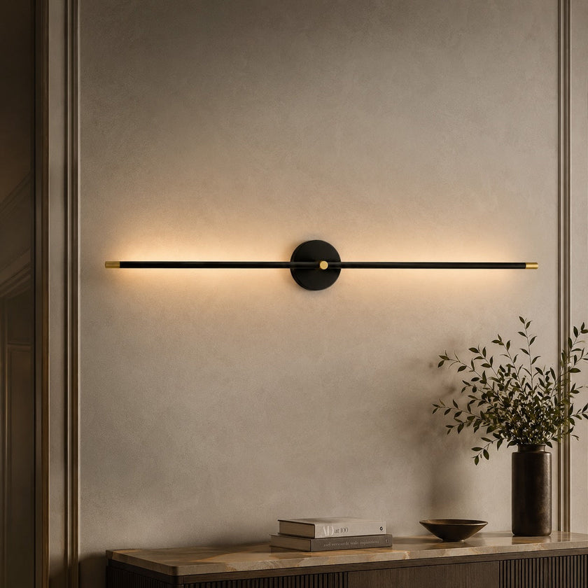 Modern Linear LED Wall Light Adjustable Metal Sconce for Bedroom & Hallway