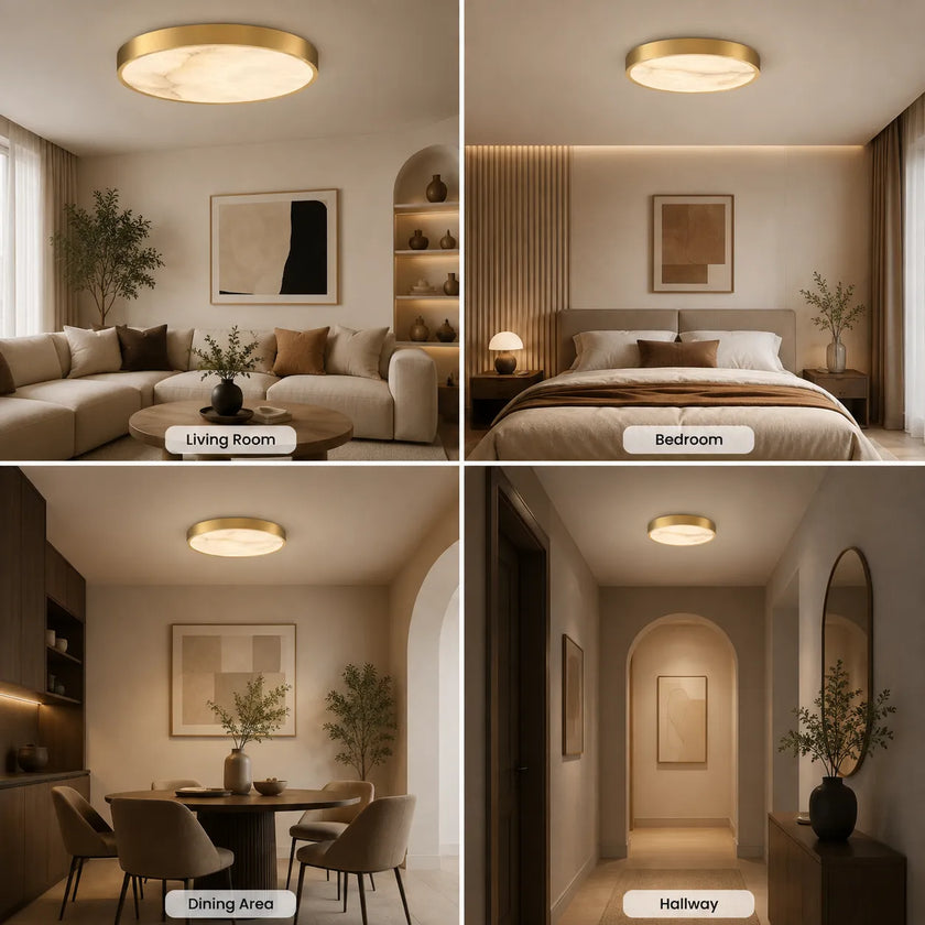 Alvora | Alabaster Ceiling Light