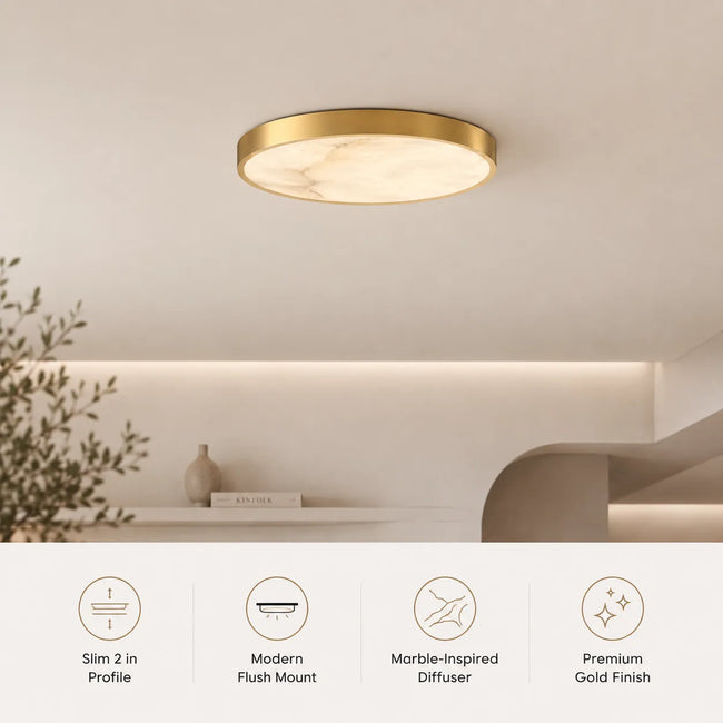 Alvora | Alabaster Ceiling Light