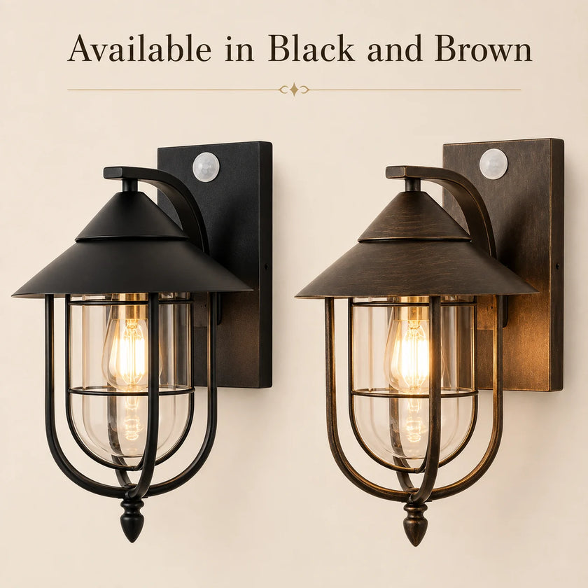 Brennor | European Style Motion Sensor Outdoor Wall Light