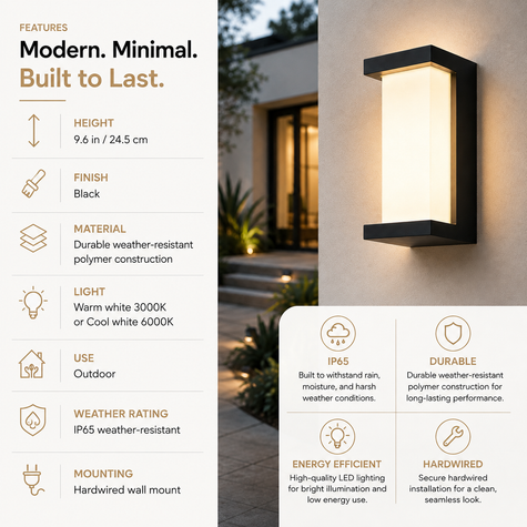 Vexora | Modern Outdoor Sconce