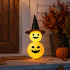 Lighted Stacked Pumpkin Halloween Decoration