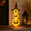 Lighted Stacked Pumpkin Halloween Decoration