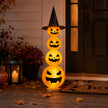 Lighted Stacked Pumpkin Halloween Decoration