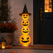 Lighted Stacked Pumpkin Halloween Decoration