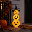 Lighted Stacked Pumpkin Halloween Decoration