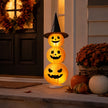 Lighted Stacked Pumpkin Halloween Decoration