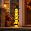 Lighted Stacked Pumpkin Halloween Decoration