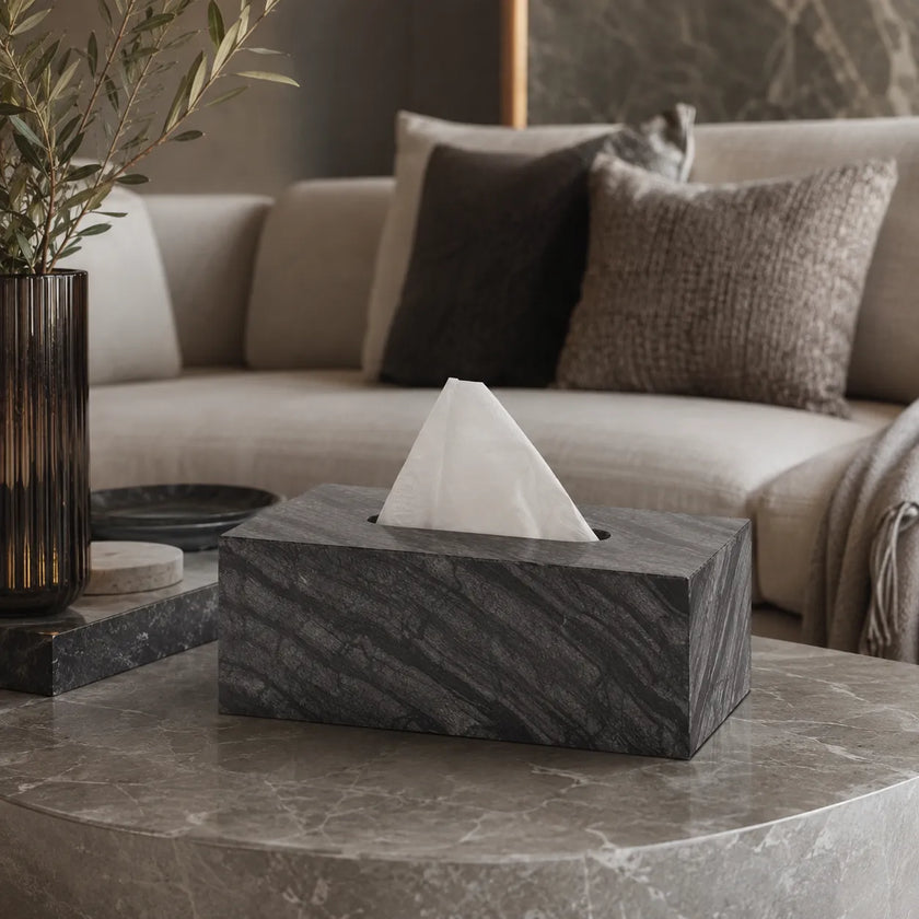 Marvella | Marble Tissue Box