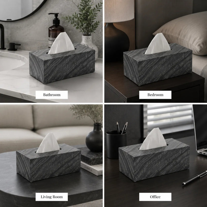 Marvella | Marble Tissue Box