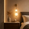 Modern Glass Wall Light Sconce | Adjustable LED Light for Bedroom & Hallway