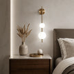 Modern Glass Wall Light Sconce | Adjustable LED Light for Bedroom & Hallway