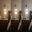 Modern Glass Wall Light Sconce | Adjustable LED Light for Bedroom & Hallway