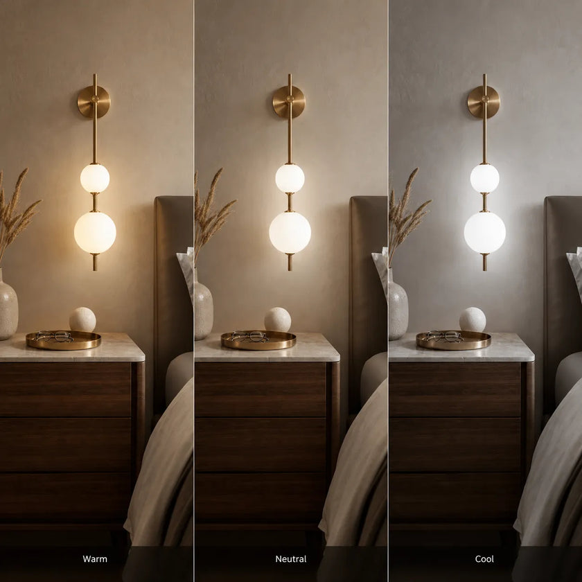 Modern Glass Wall Light Sconce | Adjustable LED Light for Bedroom & Hallway