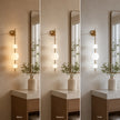 Modern Glass Wall Light Sconce | Adjustable LED Light for Bedroom & Hallway