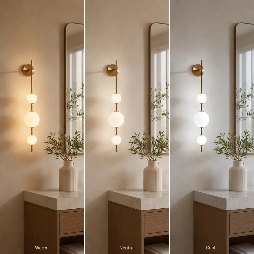Modern Glass Wall Light Sconce | Adjustable LED Light for Bedroom & Hallway