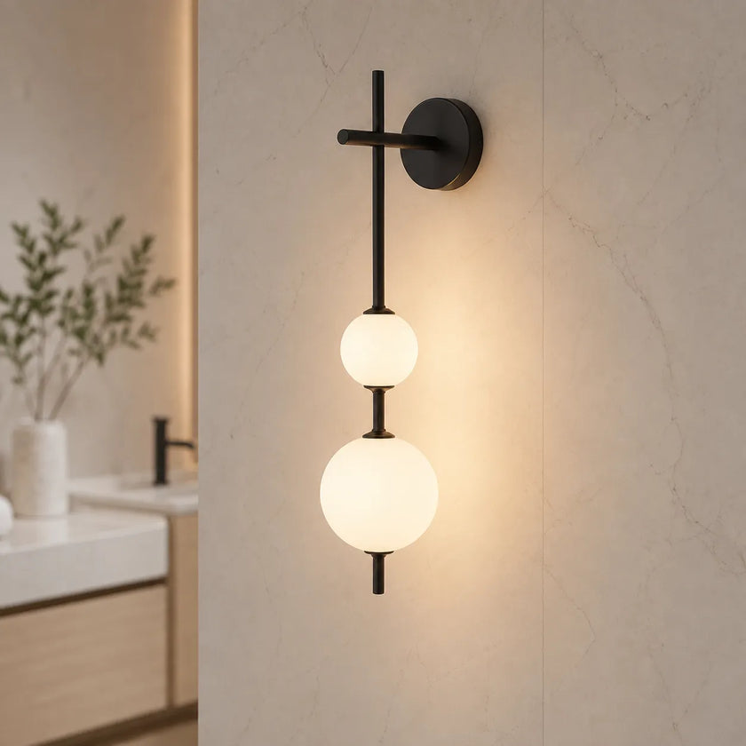 Modern Glass Wall Light Sconce | Adjustable LED Light for Bedroom & Hallway