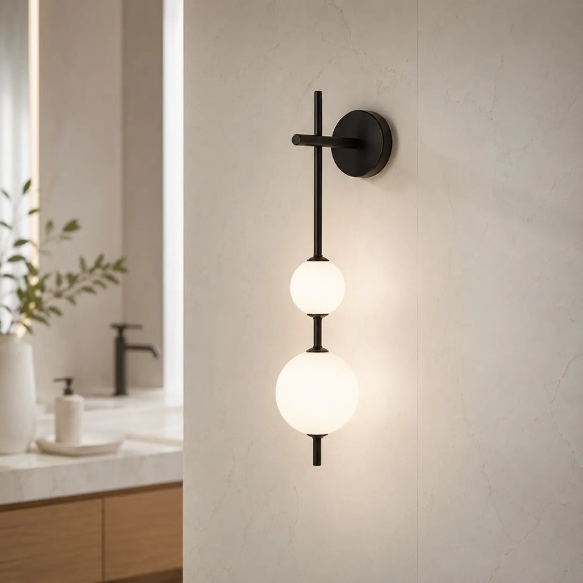 Modern Glass Wall Light Sconce | Adjustable LED Light for Bedroom & Hallway