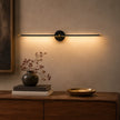 Modern Linear LED Wall Light Adjustable Metal Sconce for Bedroom & Hallway
