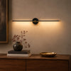 Modern Linear LED Wall Light Adjustable Metal Sconce for Bedroom & Hallway