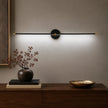 Modern Linear LED Wall Light Adjustable Metal Sconce for Bedroom & Hallway
