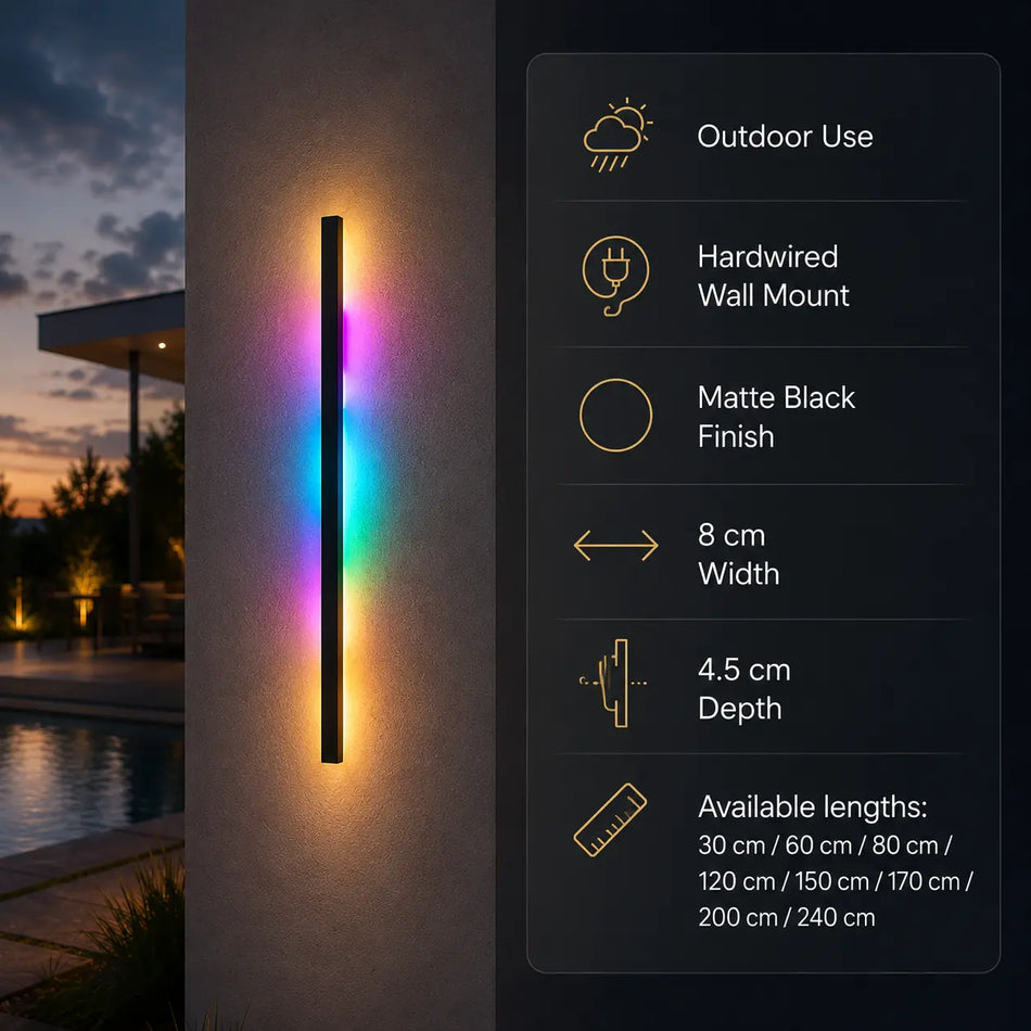 Namez (RGB) | Waterproof RGB Wall House Light