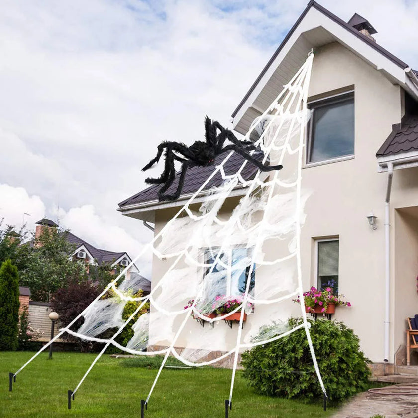 Large Halloween Spider Web Decoration
