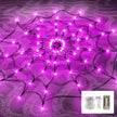 Lighted Spider Web Halloween Decoration