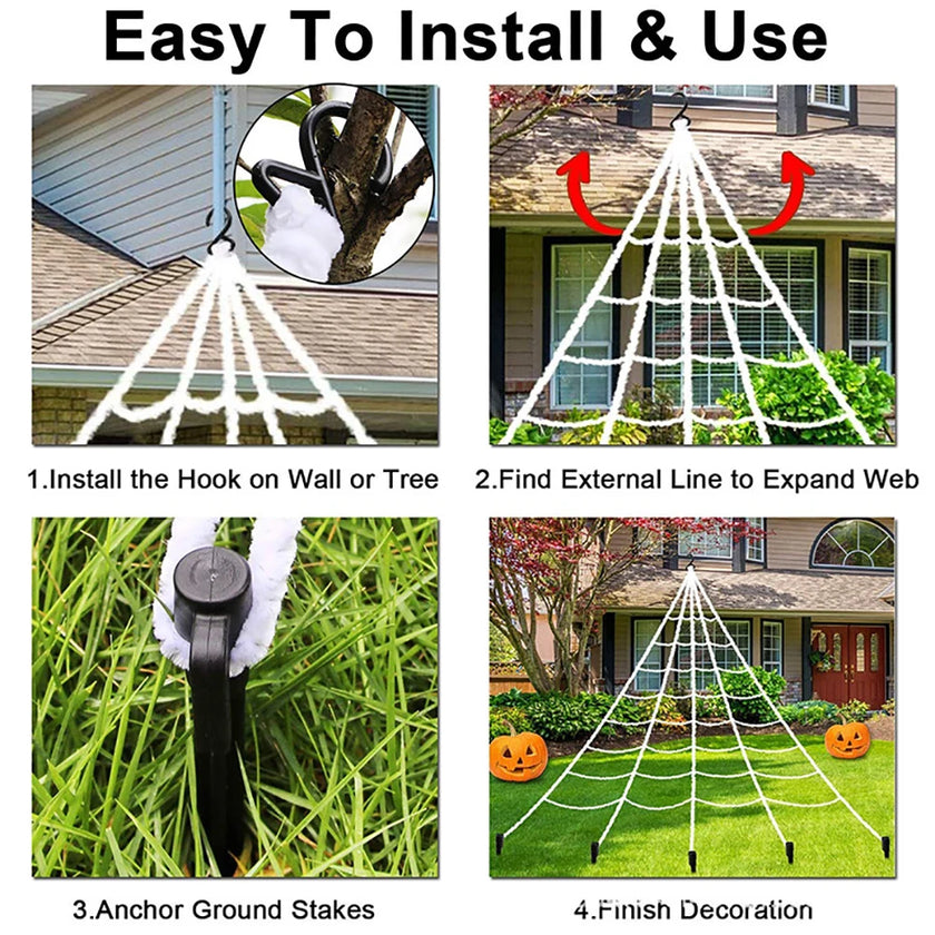 Large Halloween Spider Web Decoration
