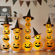 Lighted Stacked Pumpkin Halloween Decoration