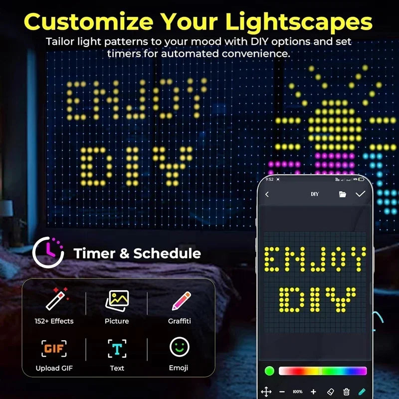 Smart Christmas LED Curtain Lights