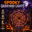 Lighted Spider Web Halloween Decoration