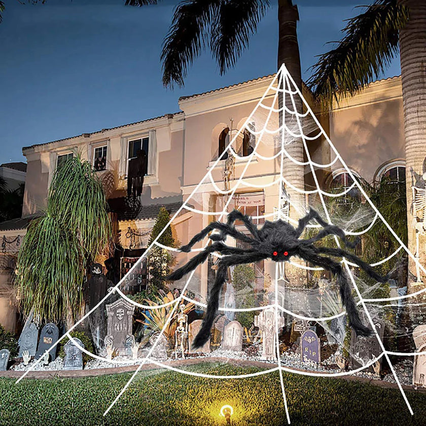Large Halloween Spider Web Decoration