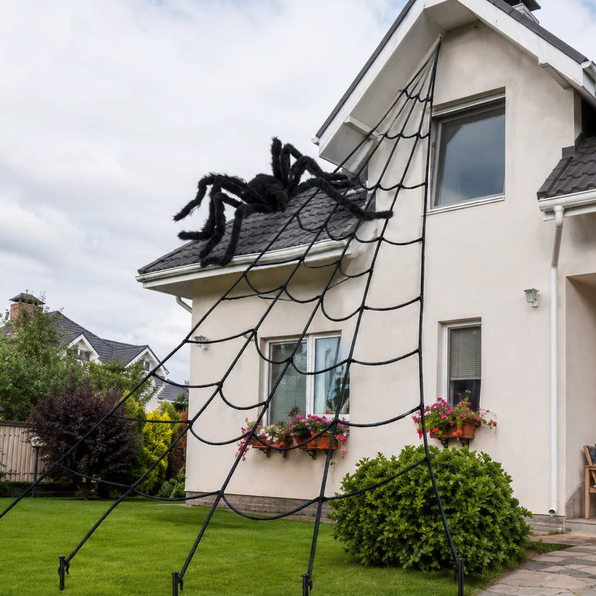 Large Halloween Spider Web Decoration