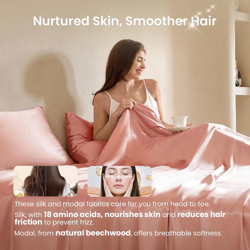 Velmora | Luxury Modal Silk Bed Sheet Set