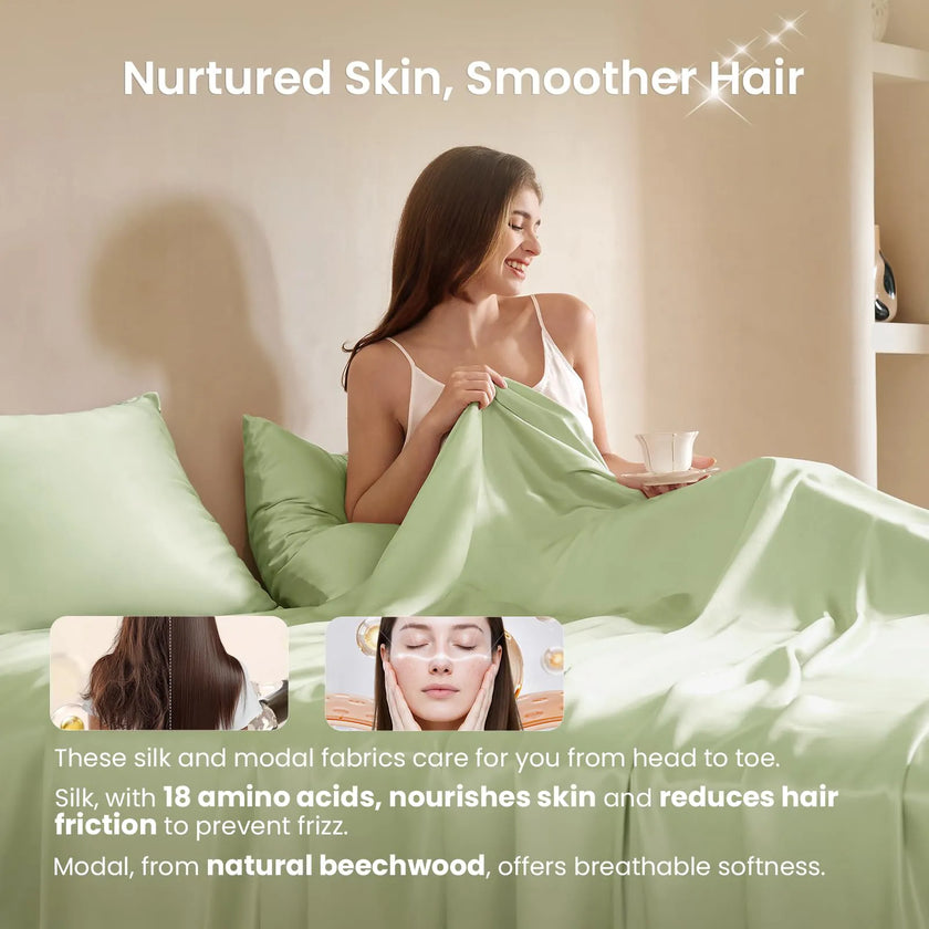 Velmora | Luxury Modal Silk Bed Sheet Set
