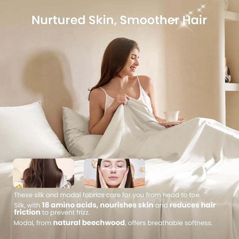 Velmora | Luxury Modal Silk Bed Sheet Set